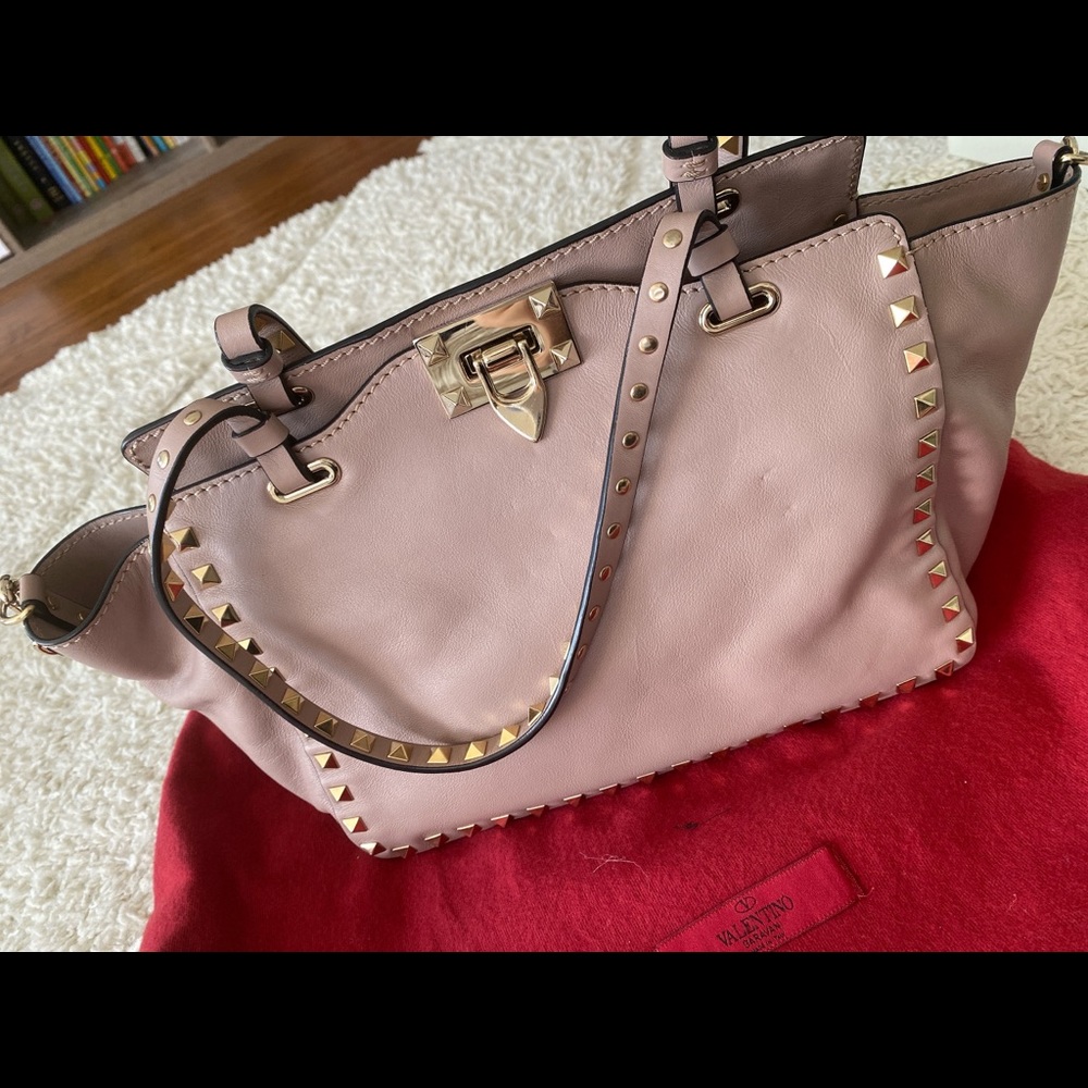 Valentino Rockstud Trapeze Small Bag/Tote